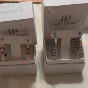 BOMB PARTY JEWEL CANDY Hoop Earrings 1 PAIR- $24.00ea Or 2 PAIR- $42.00both